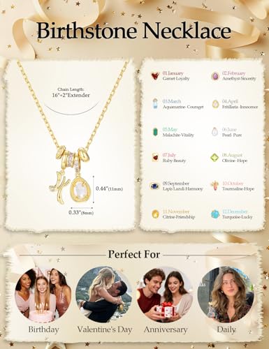 Freekiss Gold Pendant Necklace for Women, Dainty Diamond Necklaces for Women Simple 14K Gold Plated Paperclip Choker Necklaces Cute Minimalist Open Oval Necklaces Gold Jewelry for Women Gifts - color: Gold, style: Number 4 - Moonlight Pearl Shell