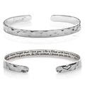 Carviell Bracelet - Gifts for Women – Inspirational, Friendship, Love, Mom, Daughter, Sister, Christian, Graduation, Memorial & Wedding Gifts – 100+ Phrases – Stainless Steel, Gift-Ready - style: DAUGHTER'S Gift - To my daughter. Never forget that ...can