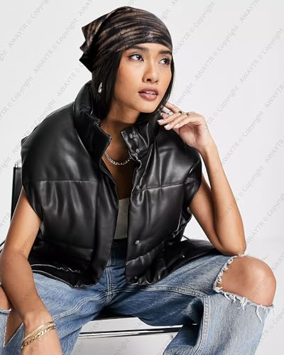 AWAYTR Y2K Hair Bandanas for Women Hair - 2Pcs Punk Head Wraps for Girls Hair Scarf Grunge Disco Head Cover - color: Wave (Black/Yellow)