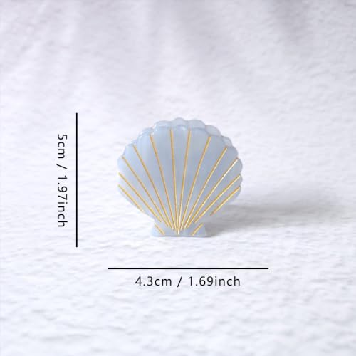 Shell Claw Clip,Acetate Hair Clips,Small Hair Clips for Women,Blue - color: Blue