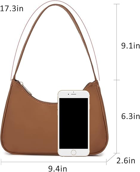 Loiral Small Purse for Women, Retro Classic Tote HandBag Shoulder Bags Clutch Purse - color: Caramel