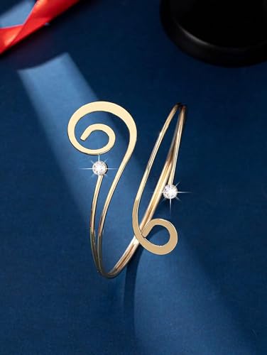 AIBFRID 3 Pcs Arm Cuff Jewelry for Women Adjustable Arm Cuff Bangle Band Armlet Upper Arm Cuff Bracelet - color: Beach Party