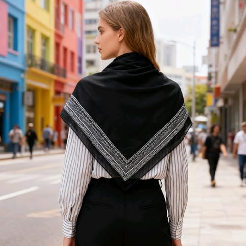 41" Large Square Scarf Hairscarf Fashion Scarves Hair Wrapping Scarfs Night Sleeping Headscarf for Women B06 - color: B061