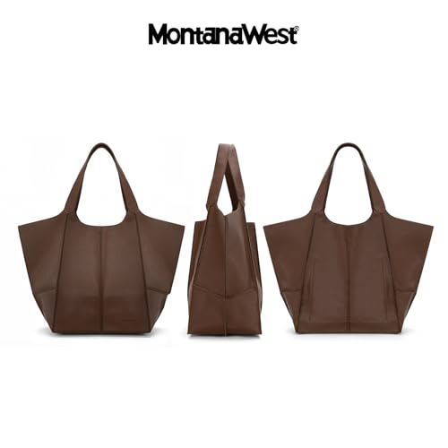 Montana West Tote Bag for Women Large Hobo Purses and Handbags - color: Dark Brown