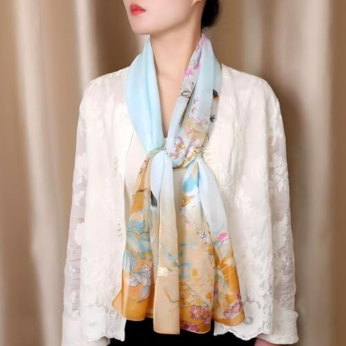 Boho Scarf for Women Lightweight Summer Scarves Fashion Shawl Wrap - color: H07