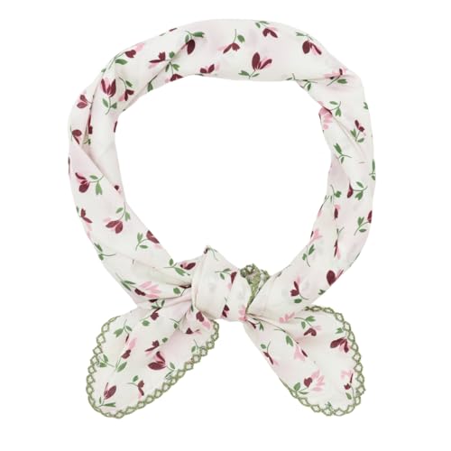 Large Cotton Bandanas for Women, 27 x 27 inch Hair Neck Scarf, Headband Square Scarf - color: Pink Green White