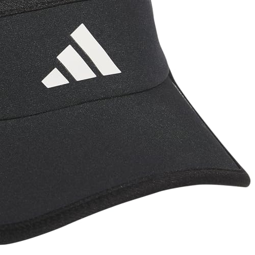 adidas Women's Superlite Visor – Lightweight Moisture-Wicking Running Tennis Hat - color: Black/White/3