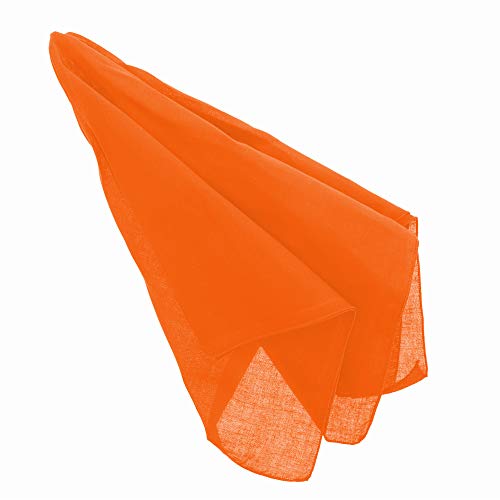 Motique Accessories Solid Color Bandana - Set of 4 - color: Yellow Orange