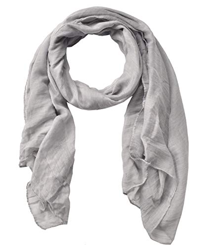 woogwin Women's Cotton Scarves Lady Light Soft Fashion Solid Scarf Wrap Shawl - color: Gray