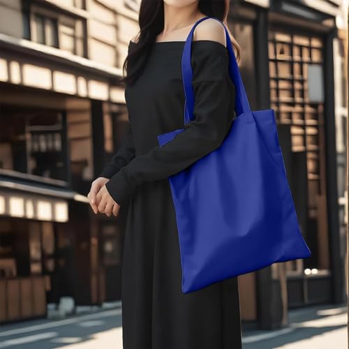1 Pack Available Premium Canvas Reusable Tote Gift Bags,Made of Natural Canvas with Handle,Work,DIY,Shopping(Blue) - color: C2-blue 1 Pack