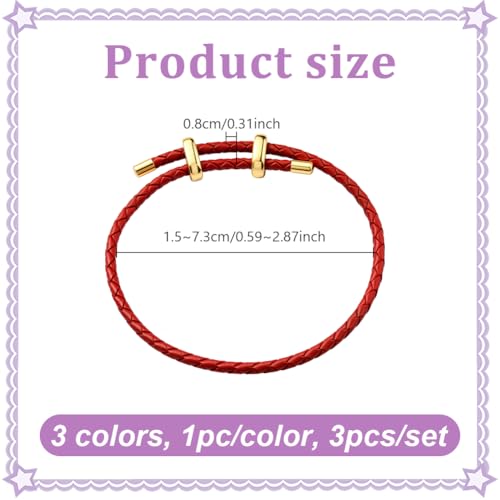 Adjustable Leather Bracelets, Leather Wrap Bracelets Leathers Cuff Bracelet Leathers Wristband for Women for DIY Craft Jewelry Making - style: Single-layer