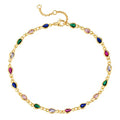 MTMY Gold Anklets for Women 14K Gold Plated Tiny Bead Anklet Colorful Tassel Foot Chain Dainty Adjustable Cute Summer Beach Boho Anklets Jewelry Gift - style: colorful drop B