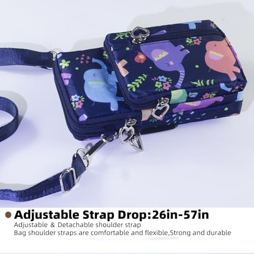 JANKS Small Crossbody Bag for Women - Mini Phone Purses with Crossbody Strap and Wallet - Nylon Arm Bag - color: B-green Plaid
