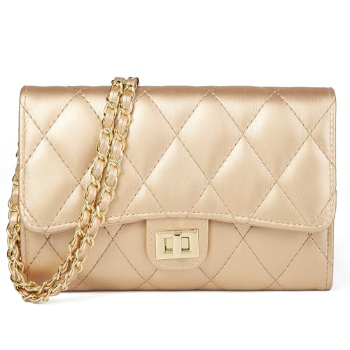 Small Cross Body Purses Sling Crossbody Bags for Women, Shoulder Bag Tote Purse Cross Body Bag Phone Bags - color: C Gold