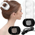 RC ROCHE 6 Pcs Flat Claw Hair Clips for Women Thick Hair French Round Duckbill Square Secure Strong Hold Grip Clamps Barrettes Curved No Slip No Crease Styling Cute Extra Jumbo XL, Large Black & White - color: (Large) Black & White