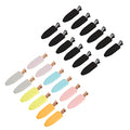 Flat Hair Clips Makeup Hair Clips for Bangs 24 Cont (light colors & Black)… - color: Light & Black
