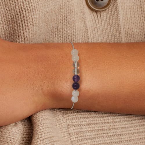 Empath Anxiety Calming Protection Bracelets Gifts for Her, Natural Healing Natural Stone Beaded Bracelet Healing Bracelets Jewelry for Women - color: Grief and Loss Support
