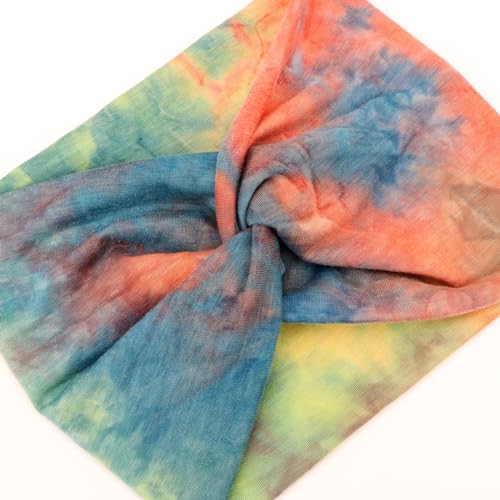 DRESHOW 8 Pack Headbands for Women Yoga Knotted Headbands Elastic Criss Cross Hair Accessories Sports Head Wrap Non Slip - color: 08 PCS: Printed Turbans D