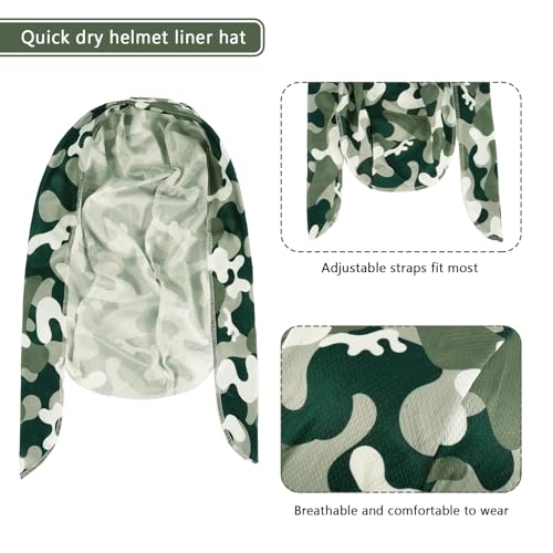 DOCILA 6 Pcs Do Rags Skull Cap for Men Women Helmet Liner Head Wrap Motorcycle Bandana All Seasons Cycling Durags Beanie