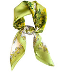 Dailyacc Hair Bandanas Scarf For Women Lightweight Fashion Neck Silk Satin Head Scarves For Sleeping Handbags Scarf - color: 26-fruit Green/27.5*27.5in