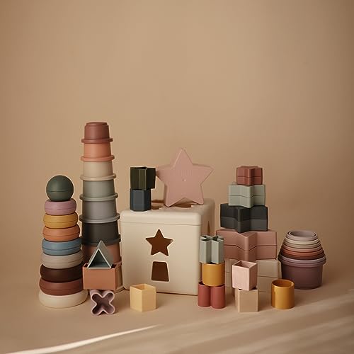mushie Stacking Rings Toy | Made in Denmark (Original) - color: Original