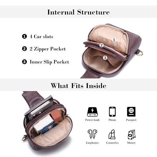 INICAT Women's Small Sling Bag, Lightweight Everyday Vegan Leather Crossbody Purse for Daily Essentials and Travel Light - color: Grape Purple, size: Small