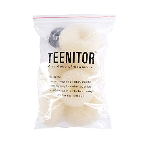 Teenitor Donut Bun Maker Set - Hair Bun Ring with 5 Bands, 20 Bobby Pins & 7 Chignons (2 Small, 2 Medium, 1 Large, 1 Extra-Large) for Hairstyles in Beige - color: B-Beige