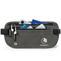 VENTURE 4TH Money Belt for Travel – Slim Hidden Under-Clothes RFID Blocking Anti-Theft Passport Holder & Travel Wallet Pouch for Men & Women to Protect Cash, Cards & Documents (Gray) - color: Ash Gray