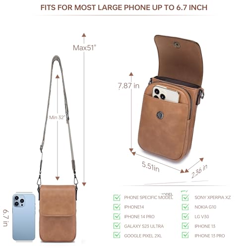 GEMIU Small Crossbody Bags for Women Cell Phone Purse Crossbody Wallet Purses with Card Slots - color: Apricot