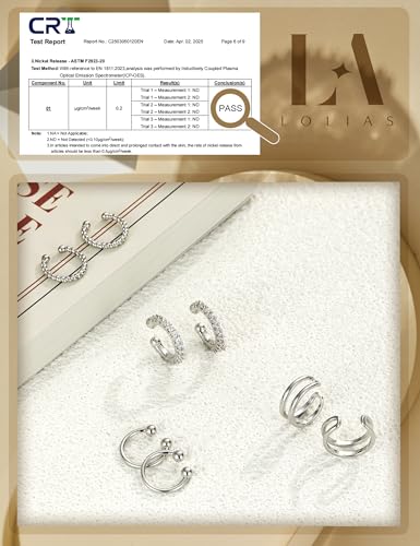 LOLIAS 4 Pairs Ear Cuffs Non Piercing - 14K Gold Plated Ear Cuff Earrings for Women Ear Cuff for Non Pierced Ears Clip on Cartilage Earring Adjustable Fake Earrings Set - style: CZ-White Gold Plated