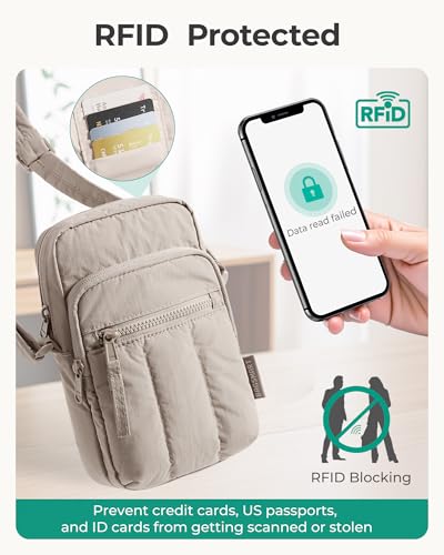 BAGSMART Crossbody Bags for Women, Mini Cell Phone Cross body Purses Travel Wallet with RFID Blocking Card Slots - color: E-pink