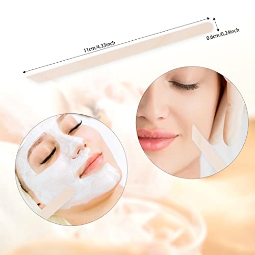 MMonDod 1200 Pcs Wooden Wax Spatulas, Small Waxing Applicator Sticks | Smooth wooden wax applicator sticks for eyebrow waxing, facial hair removal, salon use, DIY beauty care, and precise wax work