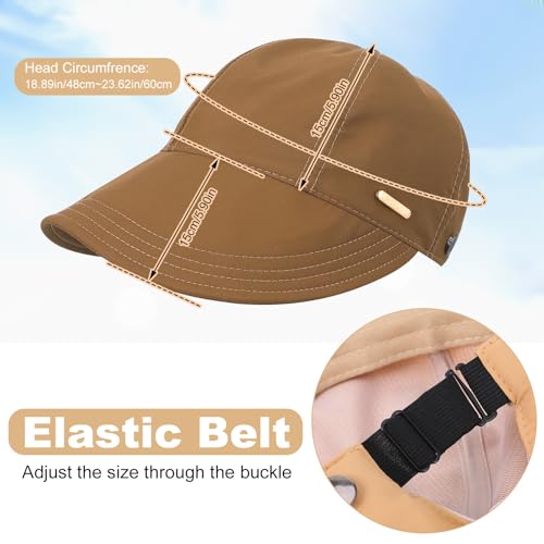 4PCS UPF 50+Womens Sun Hat UV Protection Wide Brim Hat Adjustable Ponytail Breathable for Hiking Fishing Running Golf Sports Multi