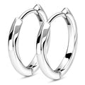 925 Sterling Silver Huggie Hoop Earrings for Women Men, Hypoallergenic Small Sleeper Hoop Earrings for Sensitive Ears, Lightweight Tiny Cartilage Helix Tragus Hoops 6mm 8mm 10mm - size: silver 10mm