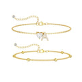 CAROVO Gold Ankle Bracelets for Women Waterproof 14K Real Gold Plated CZ Initial Anklet for Women Dainty Layered Letter A-Z Heart Ankle Bracelets Handmade Adjustable Anklet Summer Beach Jewelry - style: A1