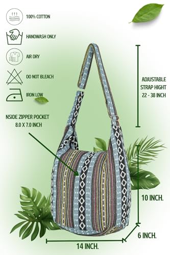 Your Cozy Hobo Sling Bags For Women Crossbody Bag Thai Top Handmade Shoulder Bag with Adjustable Strap - color: Purple
