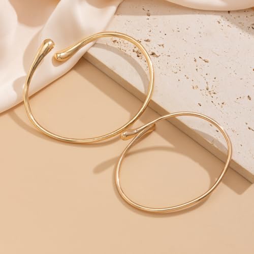Dainty Arm Cuff Bracelet for Women Gold/Silver Adjustable Upper Arm Cuff Layered Bangle Bracelet Open Knot Bracelet Summer Beach Charm Fashion Jewelry - color: Irregular Gold