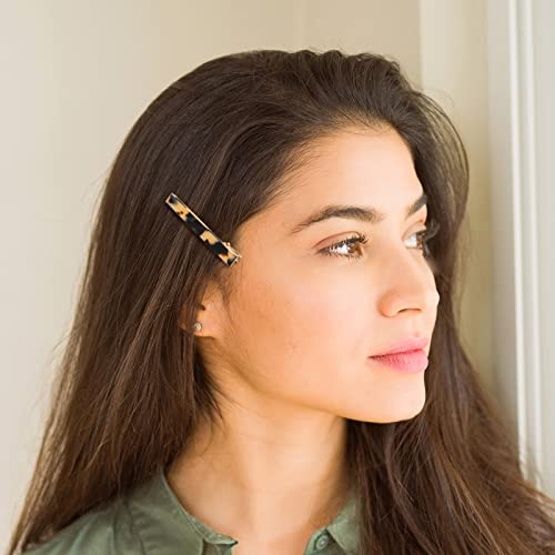 Cobahom 6 Pack Leopard Print Tortoise Shell Metal Hair Pins, Duck Teeth Hair Clips for Styling Women's Hair 2.36 Inch - color: 6 Pcs 2.36 Inch Leopard Print