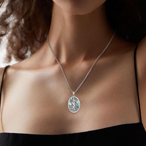 INFUSEU Mystical Hecate Triple Moon Goddess Necklaces, Divine Feminine Protection Gifts - style: Yemaya