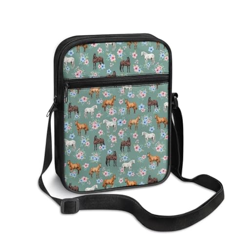 Womens Crossbody Bag Cell Phone Purse Wallet Small Shoulder Handbag for Workout Travel Gym - color: Boho Horse