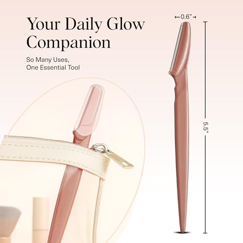 Kitsch Dermaplane Razor for Women Face – Face Razors for Women & Men, Eye Brow Razors & Face Shaver – Exfoliating Facial Razor & Dermaplaner as Skin Care Tool for Smoother Skin - Terracotta, 6 pcs - color: Terracotta, size: 6 Count (Pack of 1)