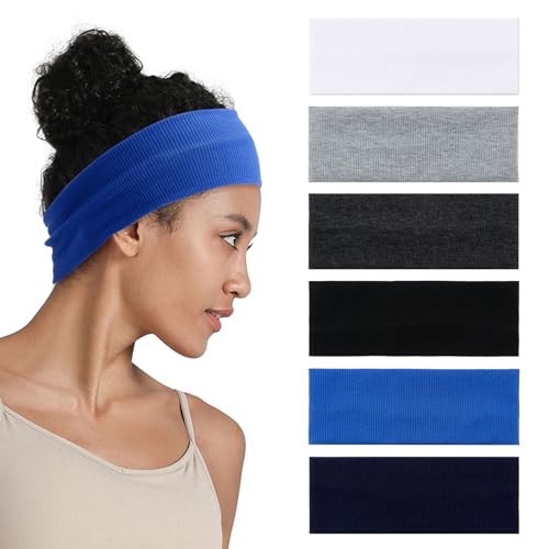 QIUTIMIY Headbands for Women Non Slip - 6 Pack Soft Stretchy Hair Bands for Women’s Hair – Fashion Sports Headbands for Yoga, Workout, Running, Gym, Daily Wear（Style 11） - color: Style 11