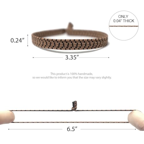 HAVHAF Knotted Mens Hair Ties For Men 8pcs (Thin, Woody) - No damage Crease Breakage Man Bun Hair Tie Men with Long Hair For Curly Thick Elastic Hair Ties For Guys | Perfect hairtie For Man - color: Woody