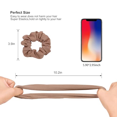 Hair Ties Scrunchies for Women's, for Girls Big Scrunchies Both for Thick Hair or Thin Hair Curl Hair No Crease Ponytail Holder No Hurt Your Hair - color: Mixed Colorful