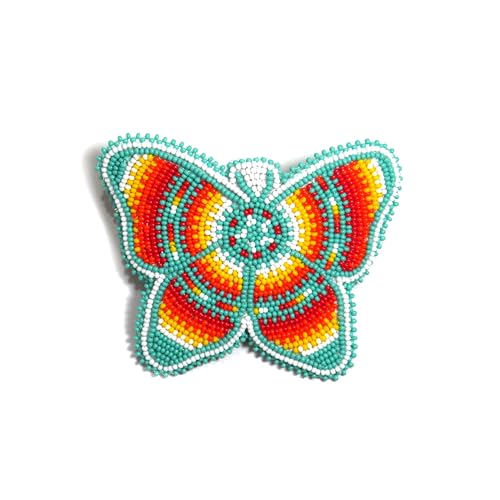 Beaded Hair Clips Native American Style Handmade Collection (Butterfly (Turquoise)) - color: Butterfly ( Turquoise)