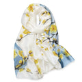 vimate 100% Large Silk Feeling Scarf-Women's Fashion Long Mulberry Silk Satin Neck Scarf Sunscreen Shawl Wrap Headscarf - color: Style 22