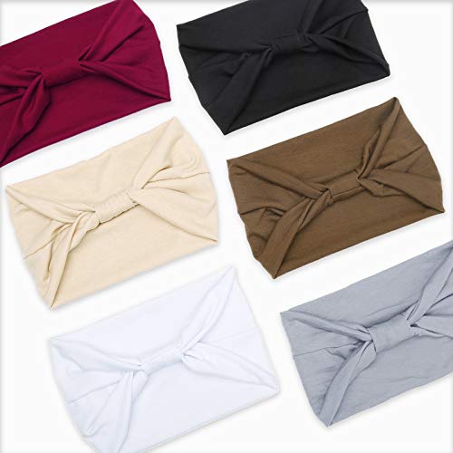 Tobeffect Headbands for Women African Boho Wide Hairband Headband Knotted Head Wraps Turbans Hair Accessories - color: Headbands 2