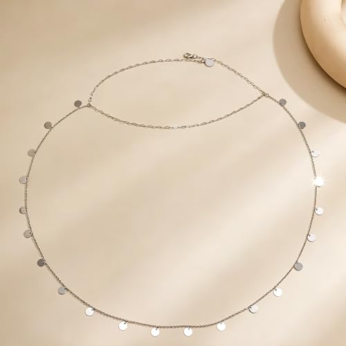 Rhinestone Long Drop Back Chain Jewelry for Women Crystal Back Chain Necklace Gold Plated Body Chain Backdrop Chain Jewelry - style: chain silver