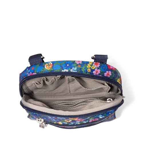 Baggallini Journey Crossbody Bags for Women 9x6 Small Lightweight Travel Handbag W/RFID - color: Flower Market