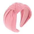 YISSION Wide Knotted Headbands for Women Non Slip Head Band Pink Headband Fashion Top Knot Hairband Hair Accessories for Women Girls - color: Pink